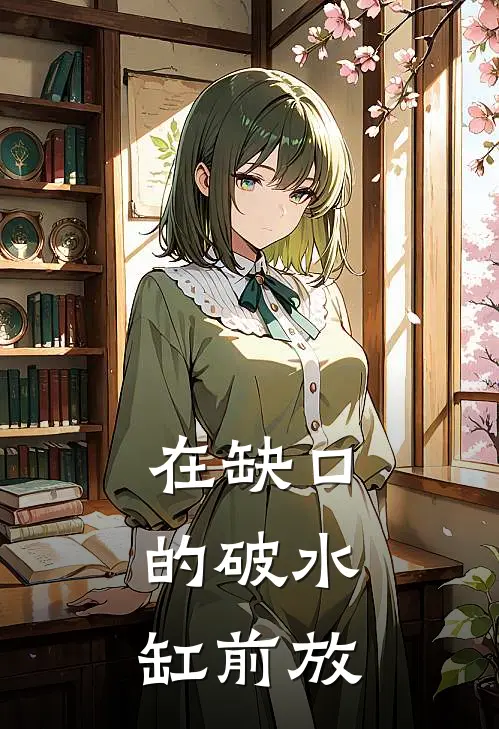 在缺口的破水缸前放